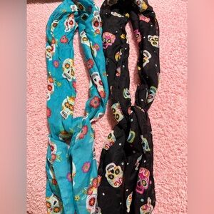 Colorful Skull Print scrafts